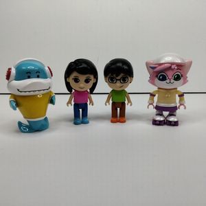 Remka Figures Asain Mom Dad Lexa Gill The Shark Ryans Doll family World Lot of 4
